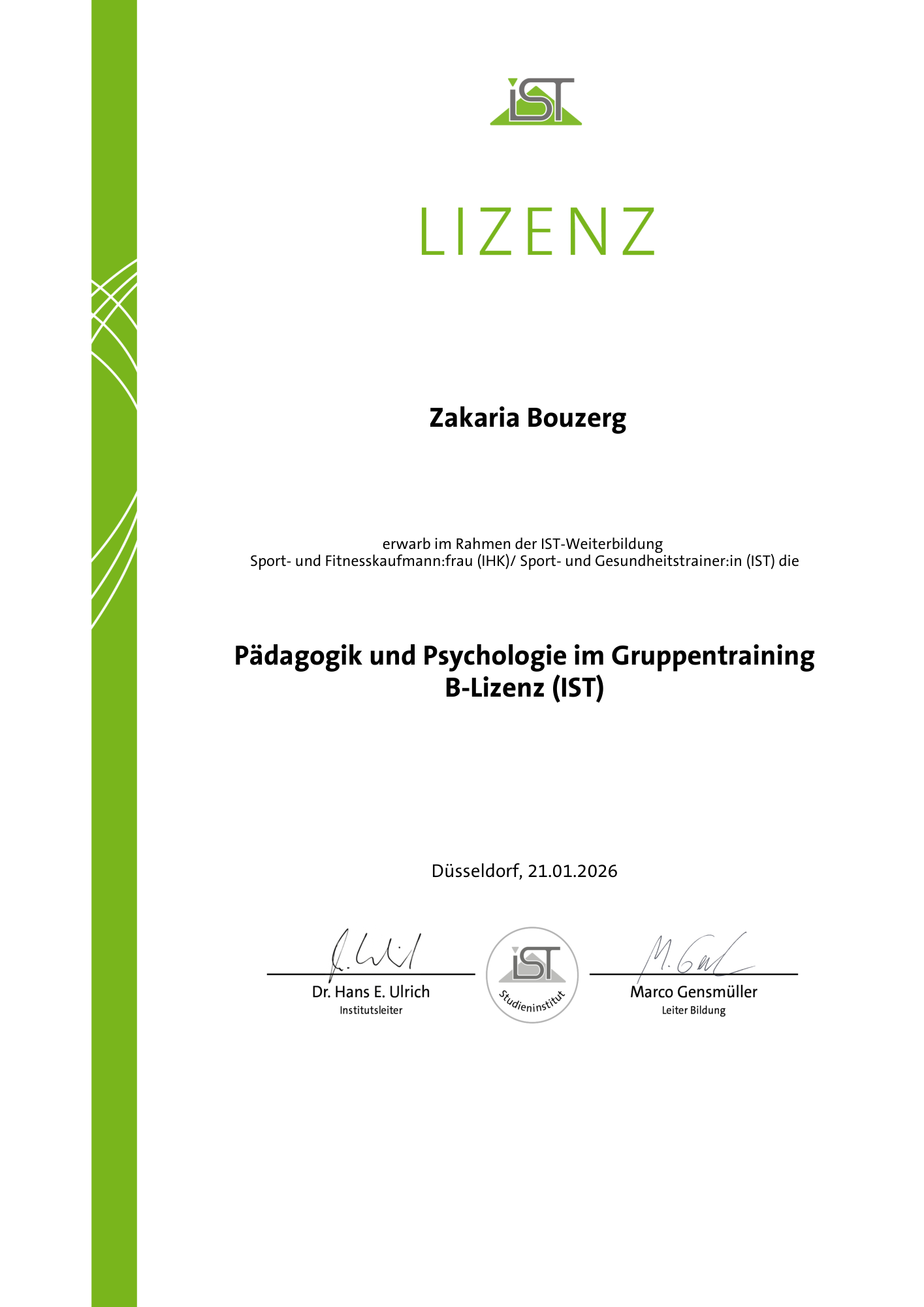 Pädagogik & Psychologie im Gruppentraining B-Lizenz (IST)