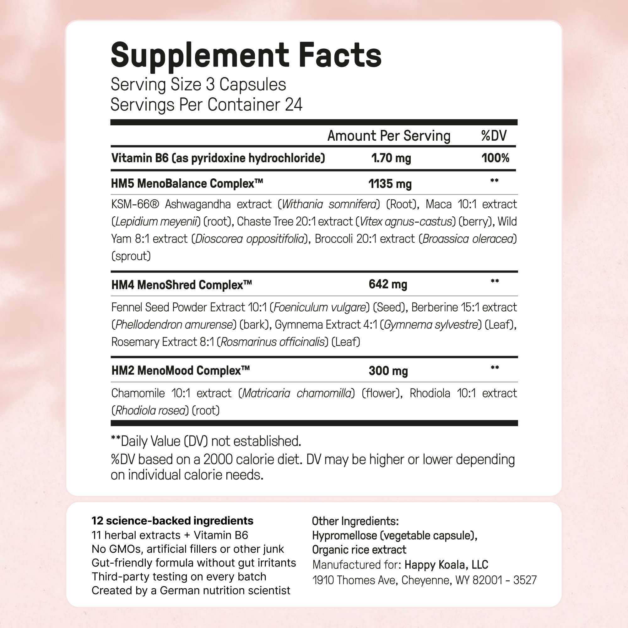 Ingredient information