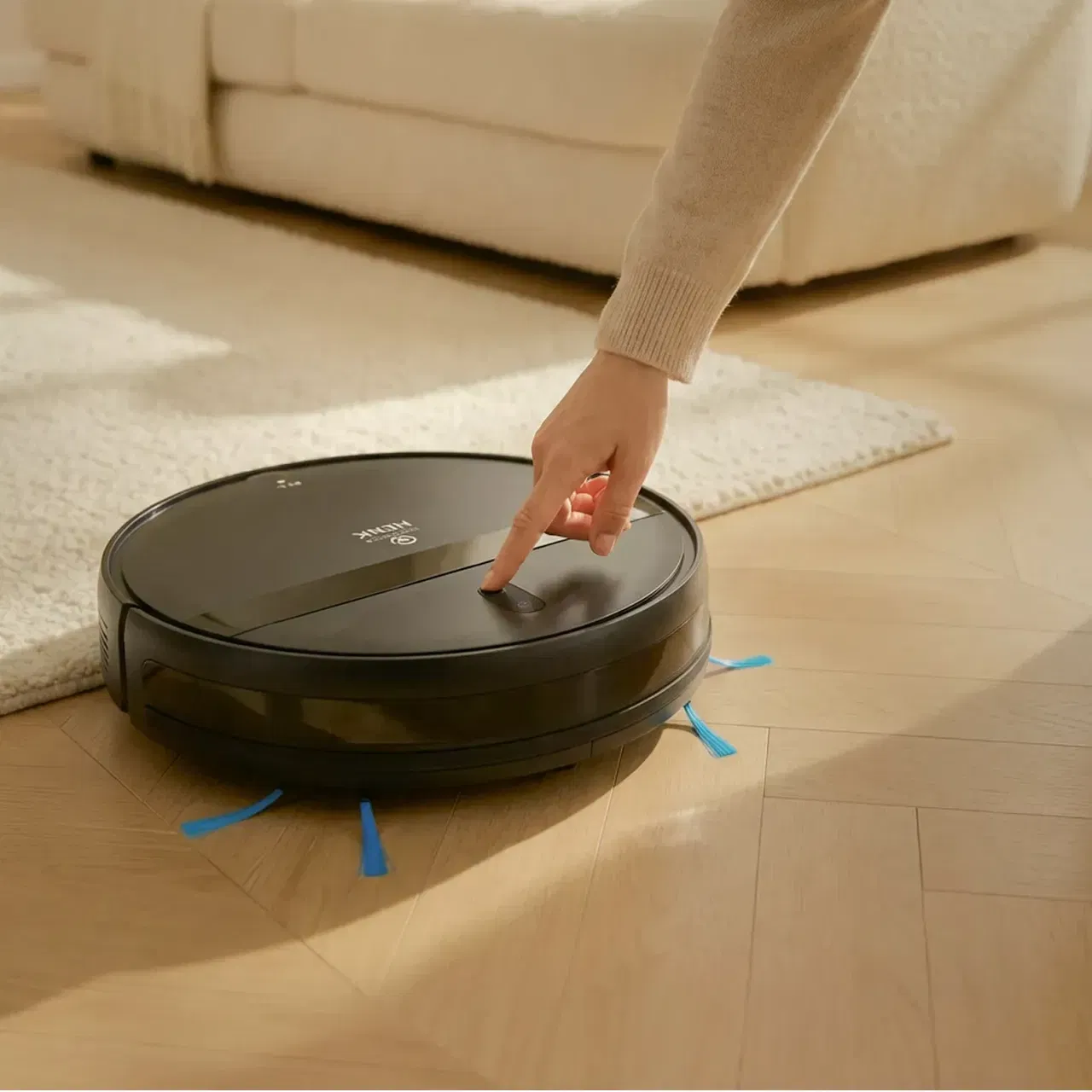 cleanwise henk stofzuiger close-up met startknop