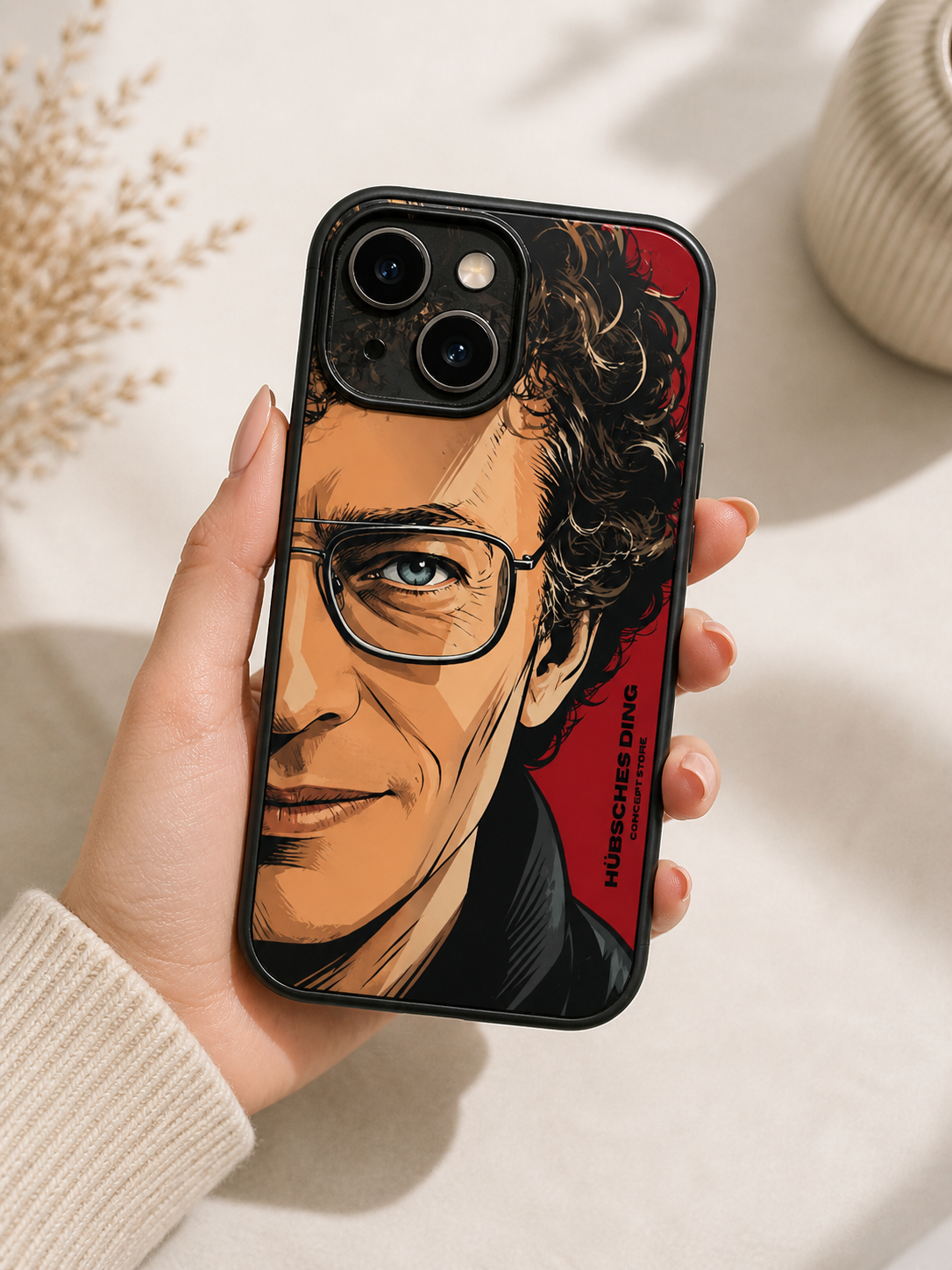 Bedruckte Apple iPhone Hülle, mit KI motiv. Porträt