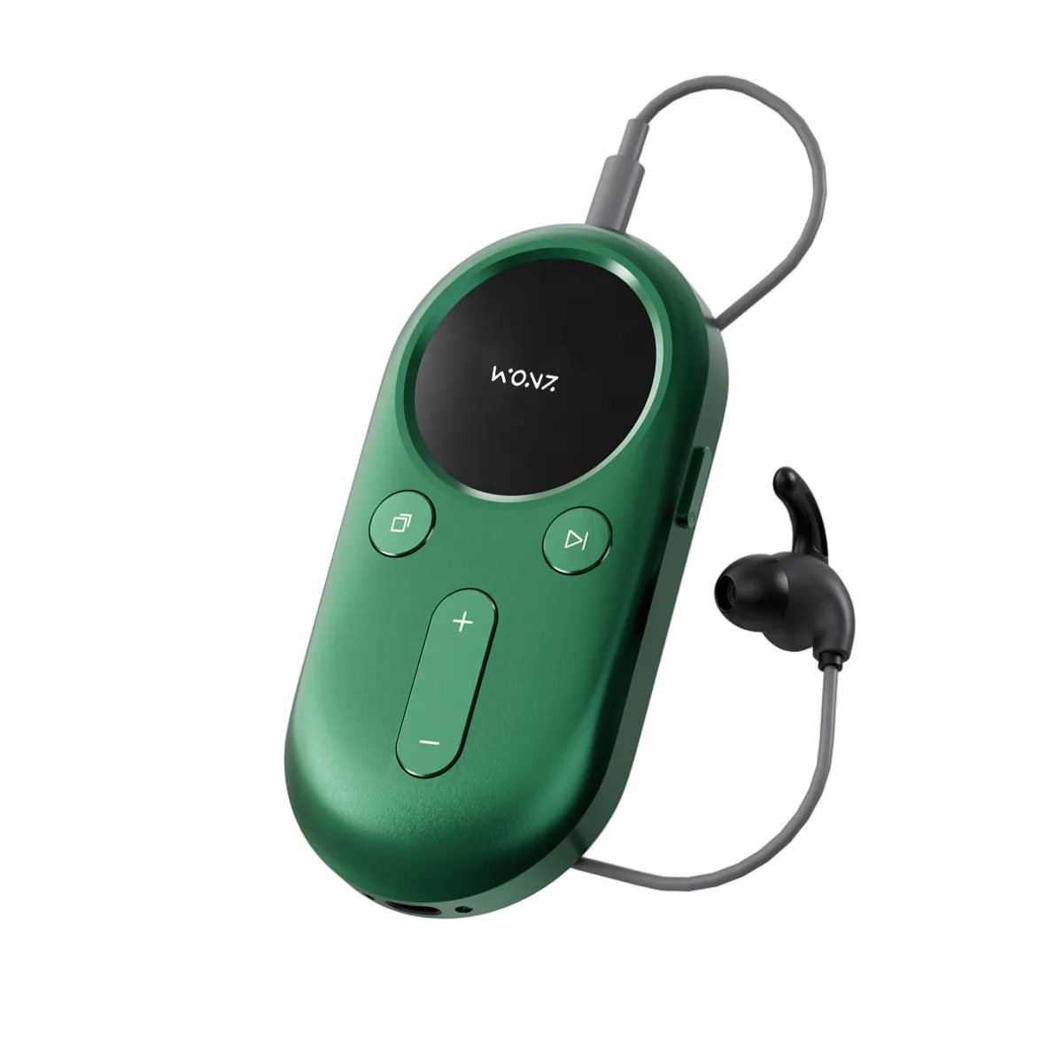 WONZ ta-VNS device with green controller and black ear electrode