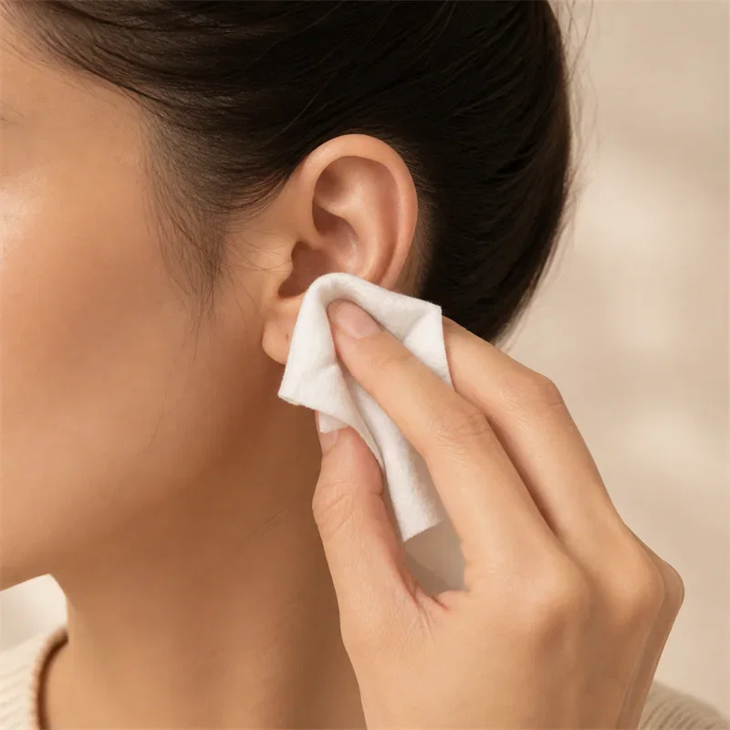 Clean the outer ear before using the WONZ taVNS device