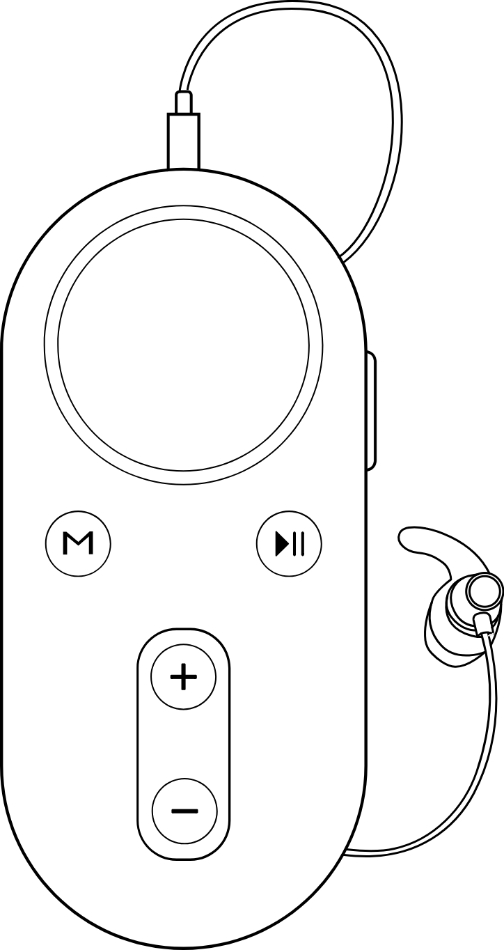 Line drawing of the WONZ ta-VNS device