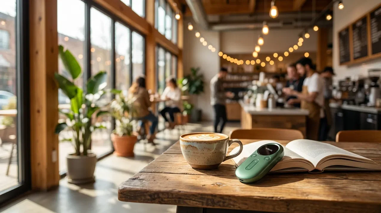 WONZ app cafe wellness screen