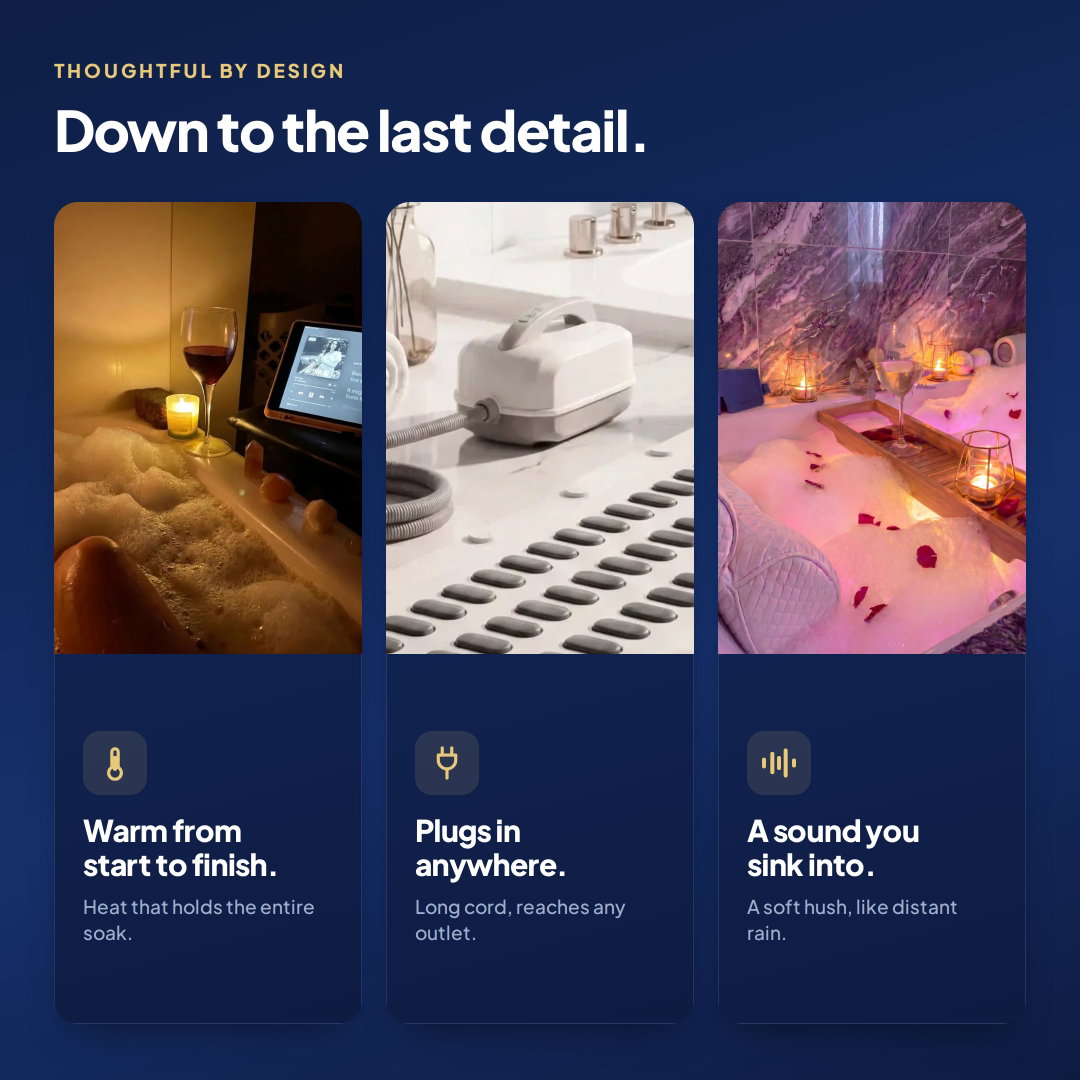 Down to the last detail: warm from start to finish, plugs in anywhere, a sound you sink into