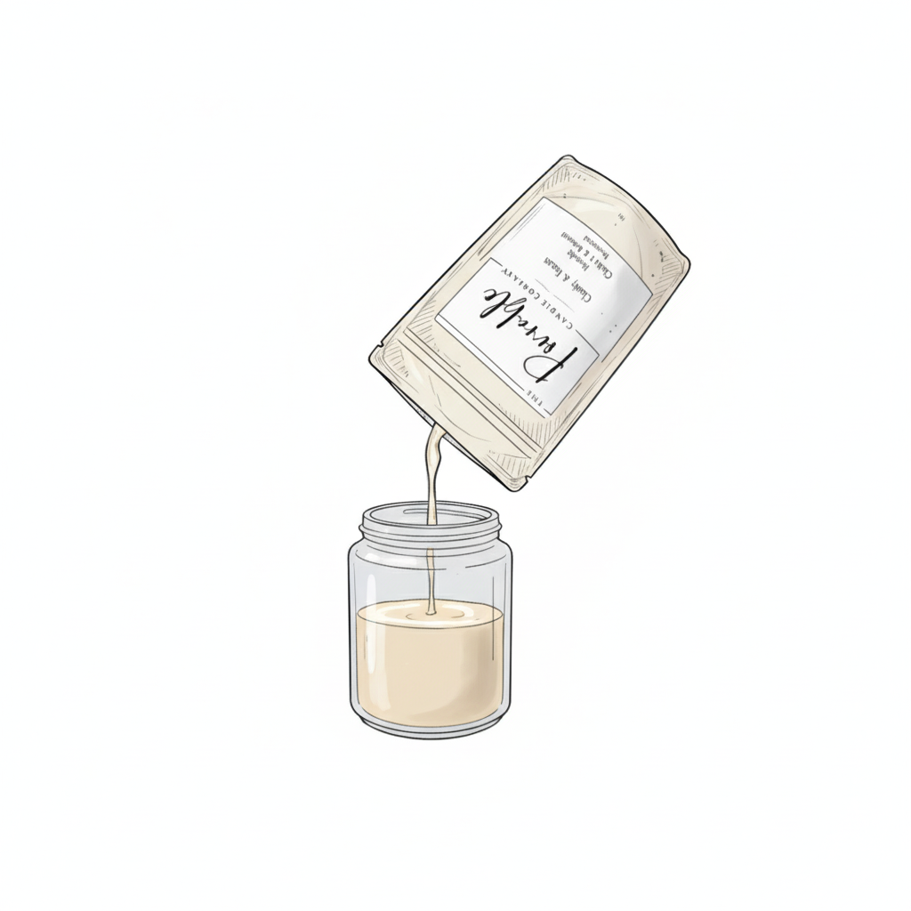 Step 2: Pour the melted wax into your jar