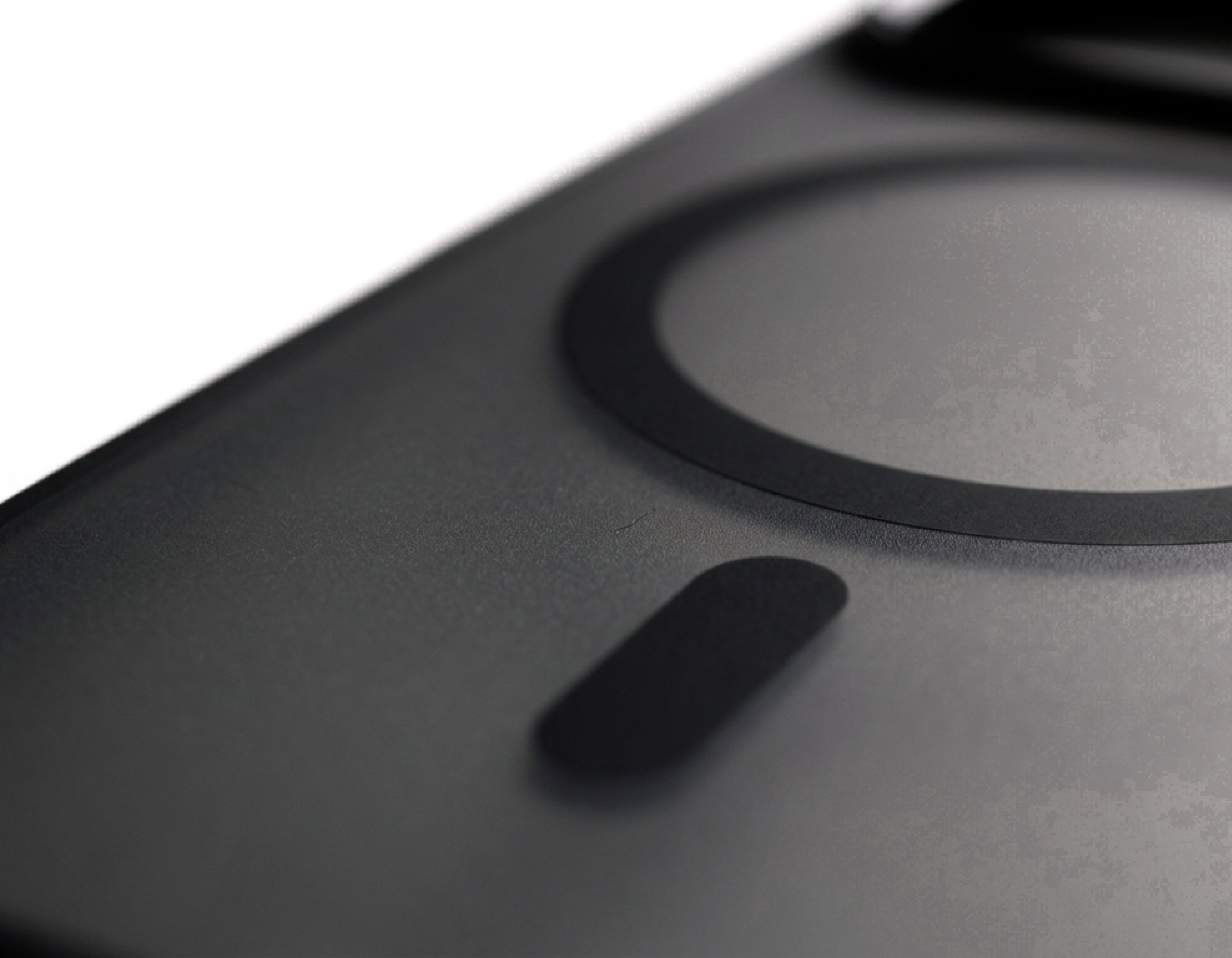 Soft-touch matte back of the case