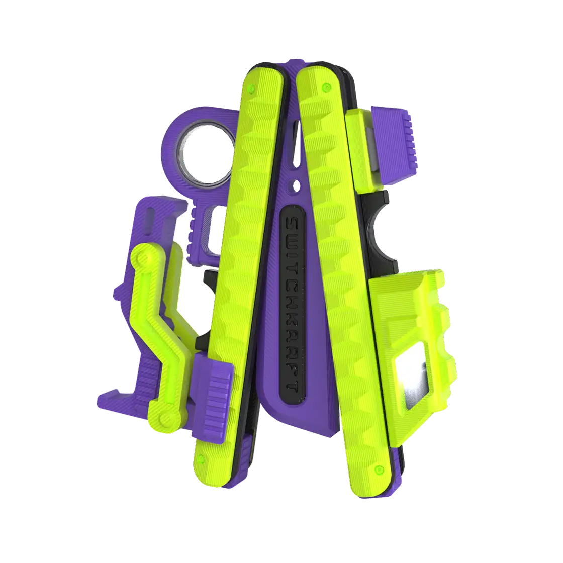 kARTIFACT PRO in Tank: purple frame with lime green wands and clips