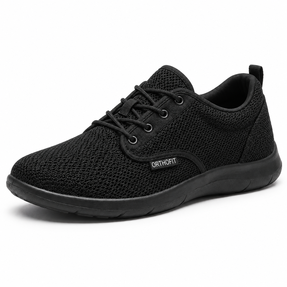 Wide toe box comfort sneaker in All Black, view 1