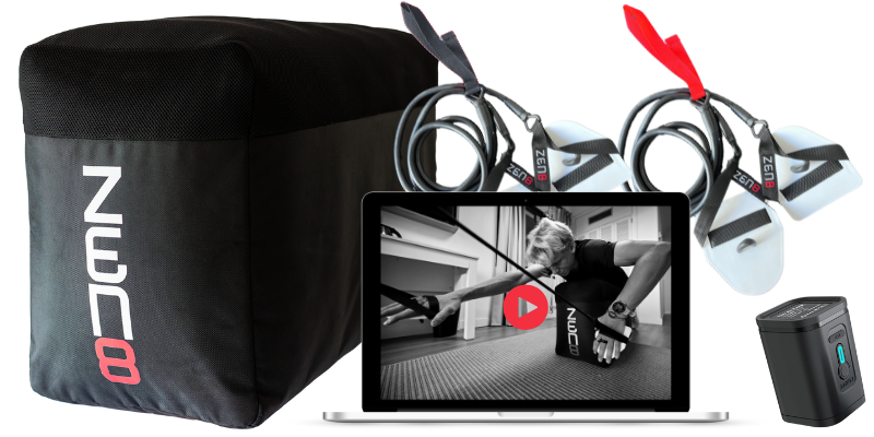 Dryland Swim Trainer - Fascia di resistenza per nuoto con pagaie, per