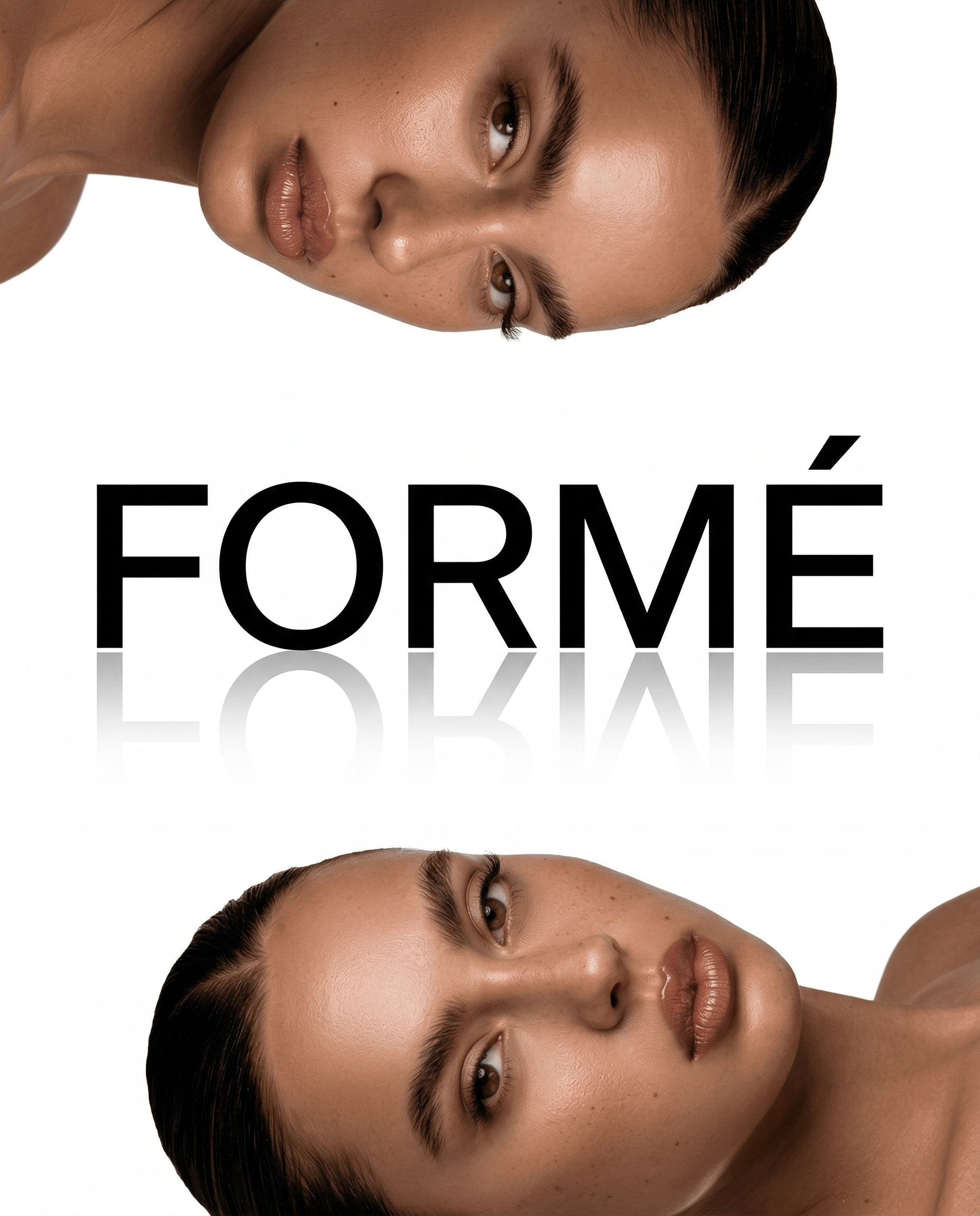 Formé skincare brand campaign featuring glowing skin and copper peptide serum