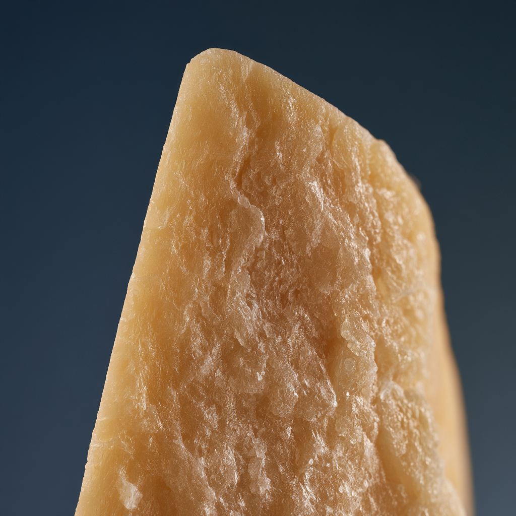 Macro photo of a wedge of cheese, a natural source of L-Tyrosine