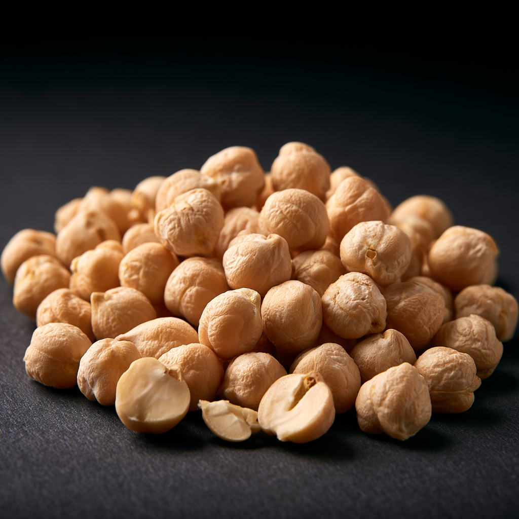 Macro photo of chickpeas, a natural source of vitamin B6