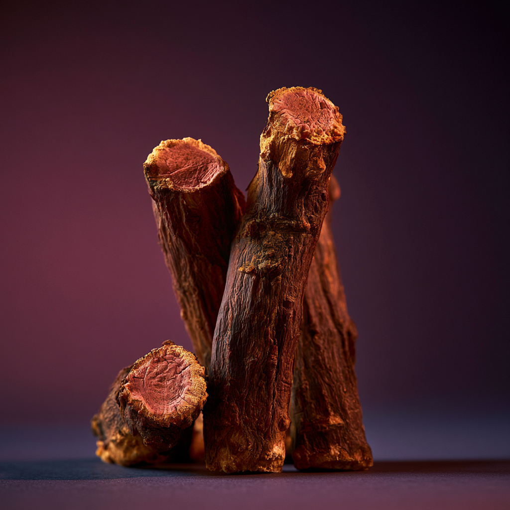Macro photo of dried Rhodiola rosea root
