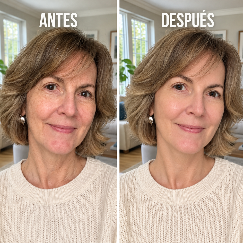 Comparativa antes y después de aplicar la base sainte