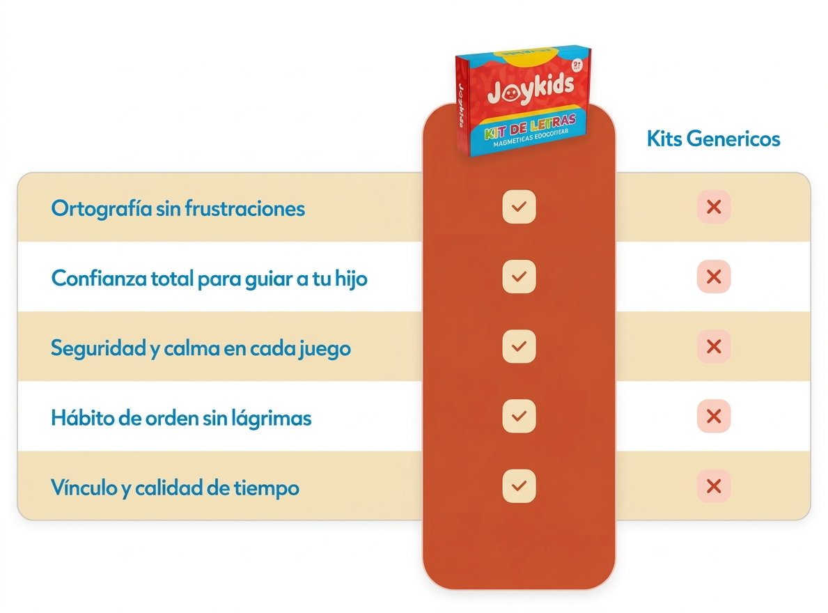 Comparativa: Kit de letras JoyKids frente a kits genéricos
