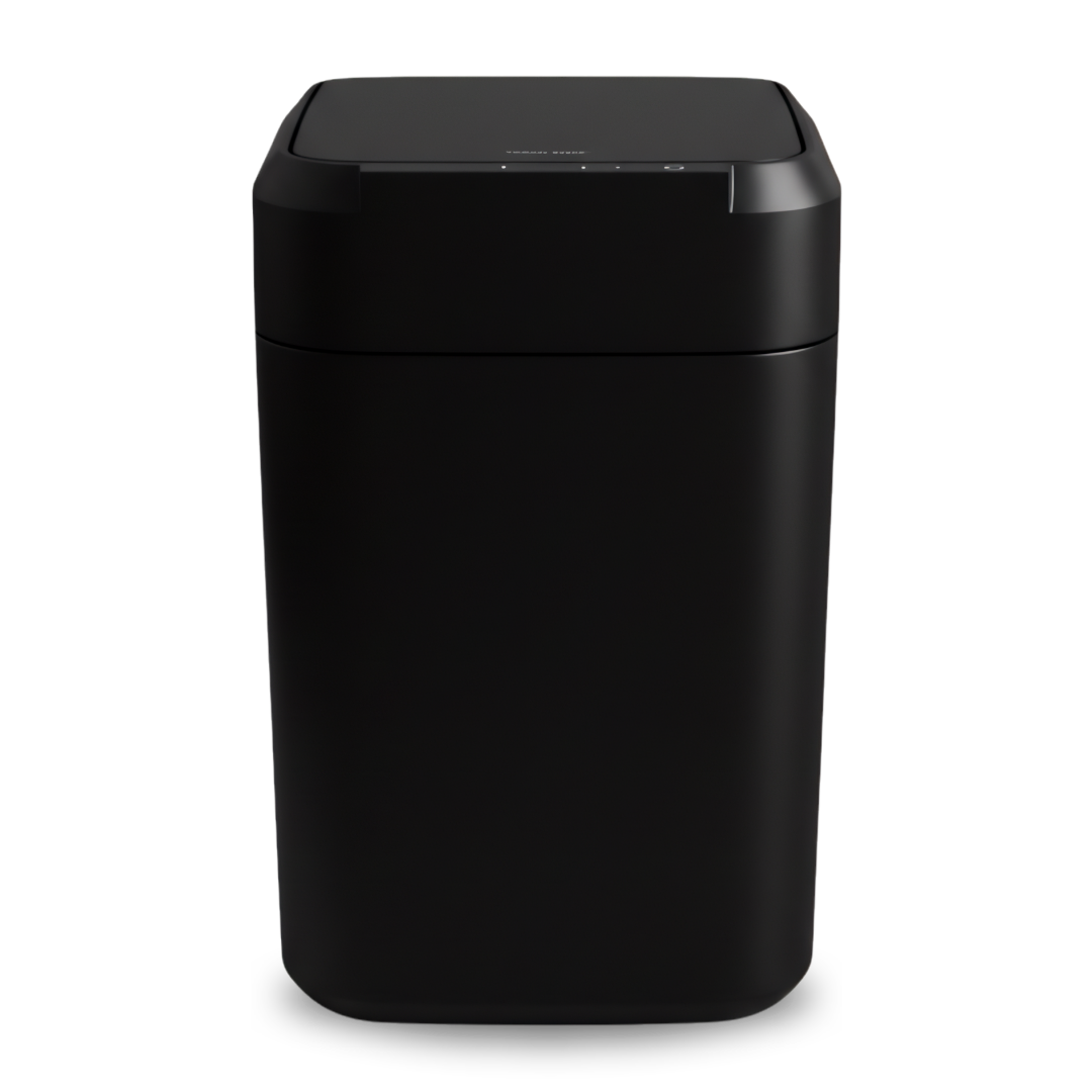 Royal Bin® NOIR black touchscreen smart trash can