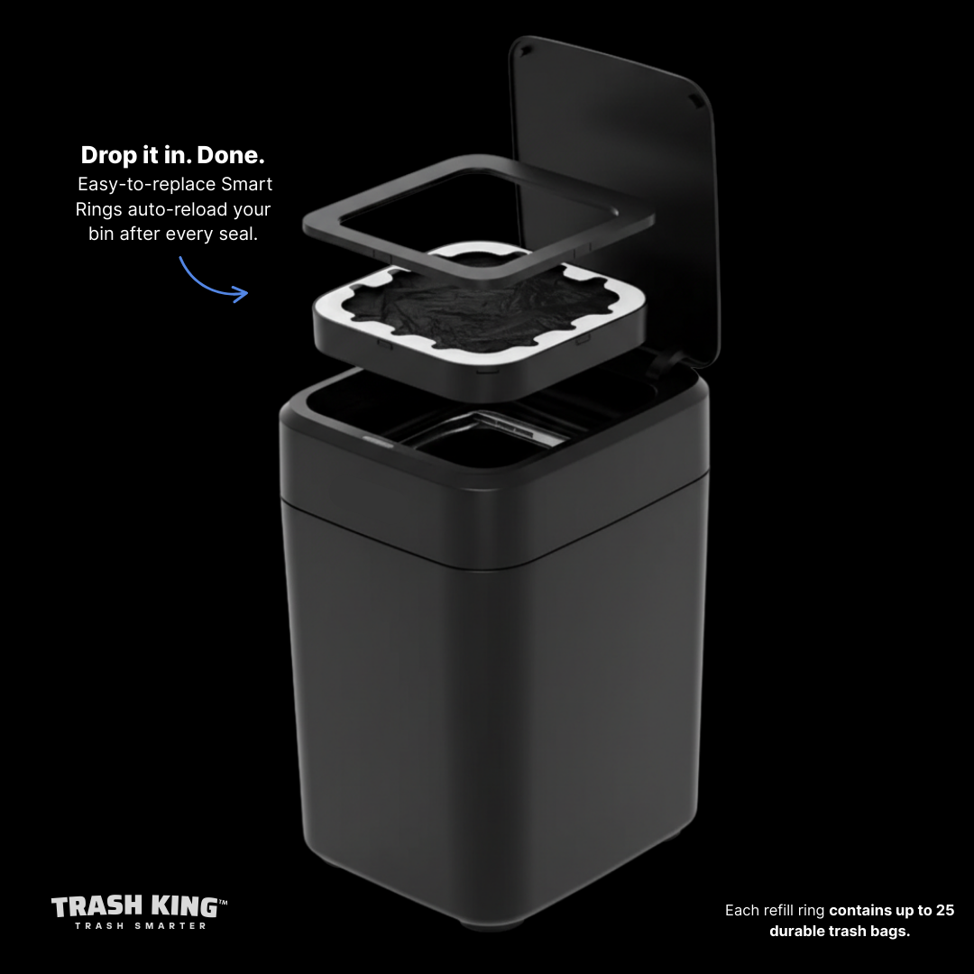 Royal Bin™ NOIR 17L Limited Edition | Touch Screen Smart Trash Can