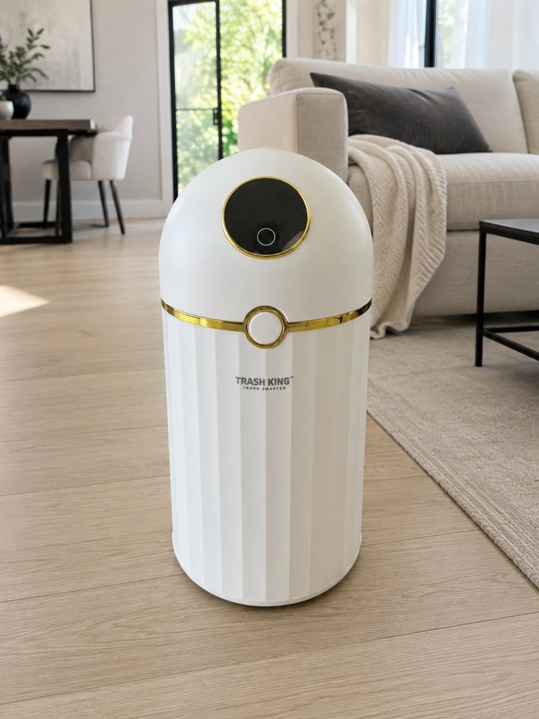 Crown 10L bin standing in a bright living room