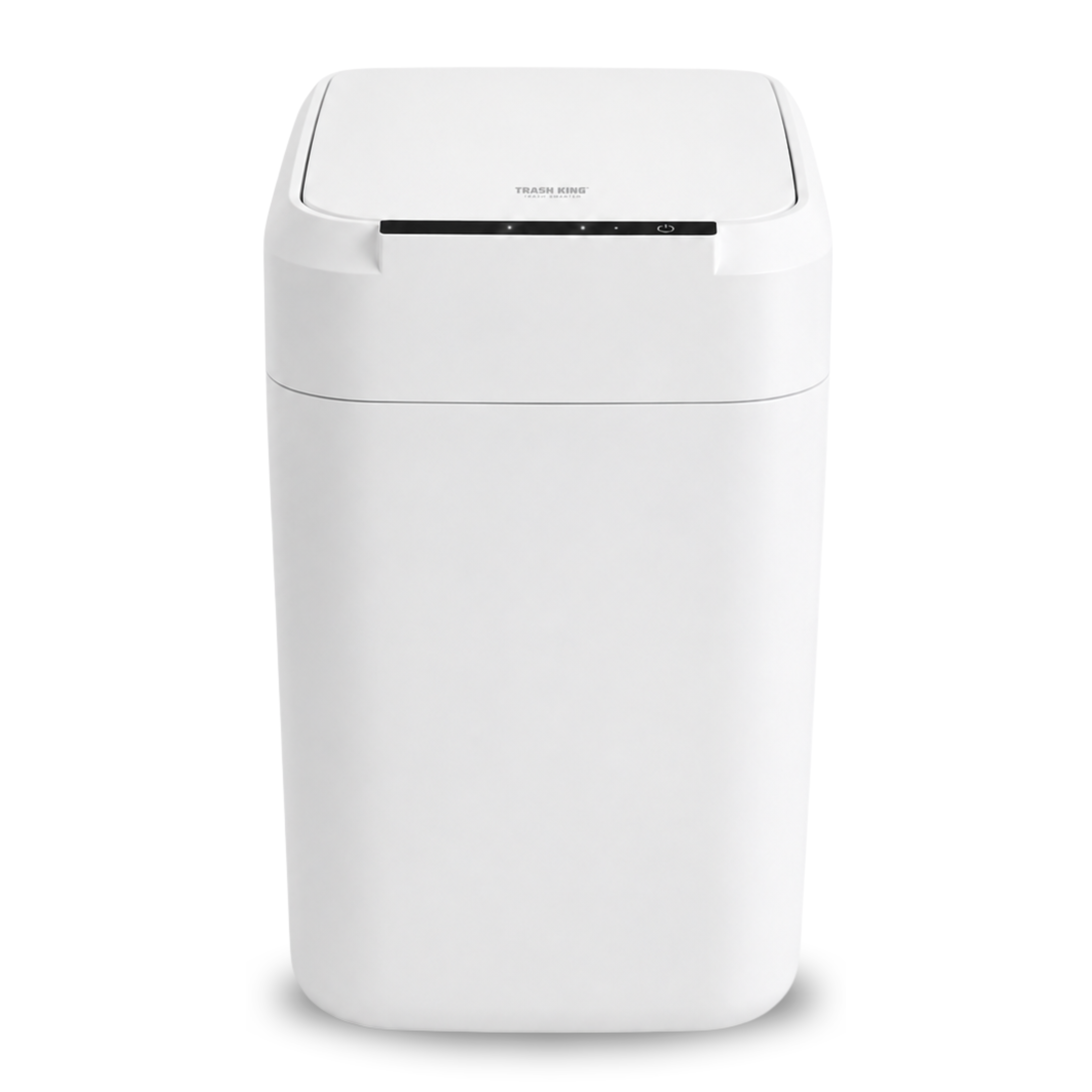 Royal Bin® Glacier 17L touchscreen smart trash can in glacier white