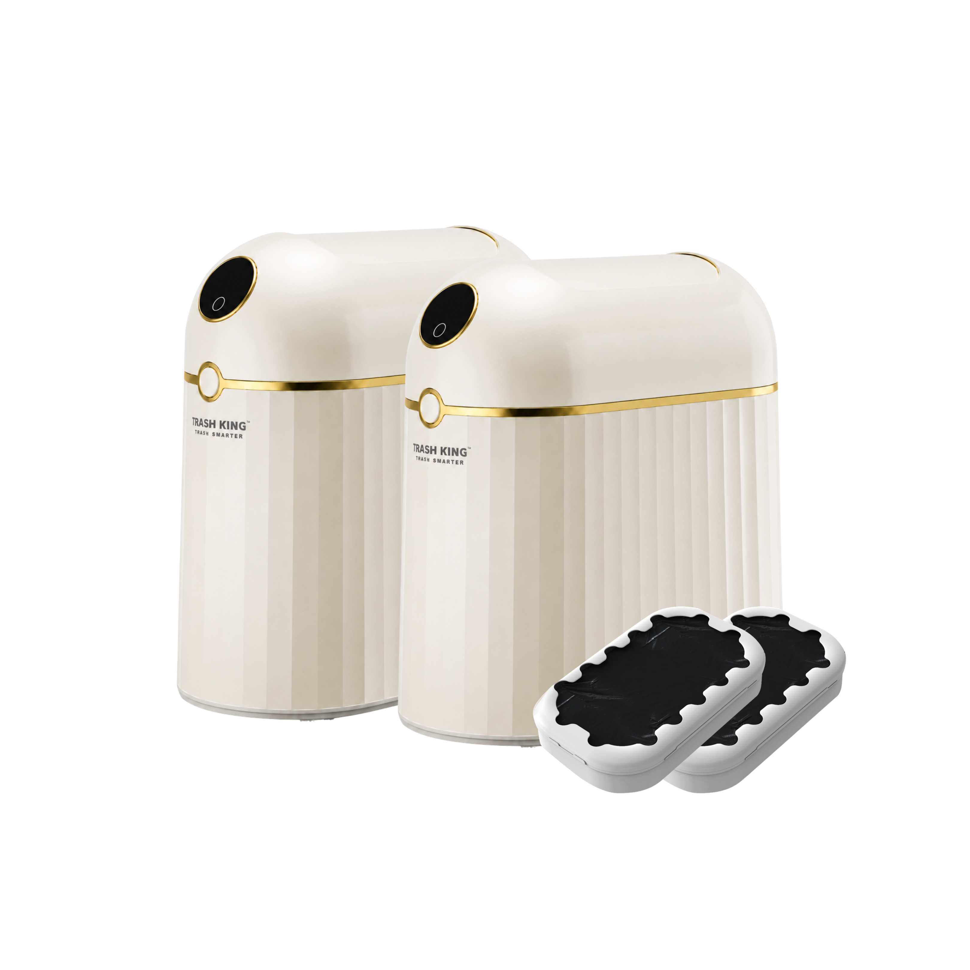 Two Crown 10L bins with refill rings