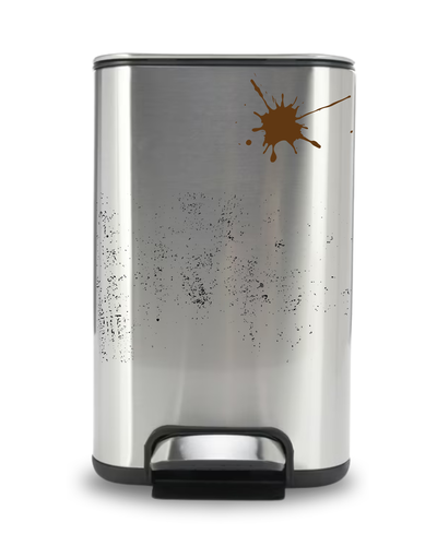 Old stainless steel pedal bin