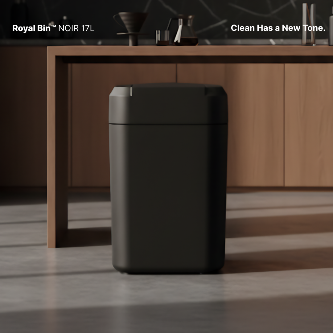 ドラム缶remakeBOX3段！マッドブラック‼️ Royal Bin™ NOIR 17L Limited Edition | Touch Screen Smart Trash Can