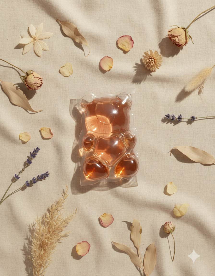 Bare Labs laundry pods styled in a bright, botanical laundry room
