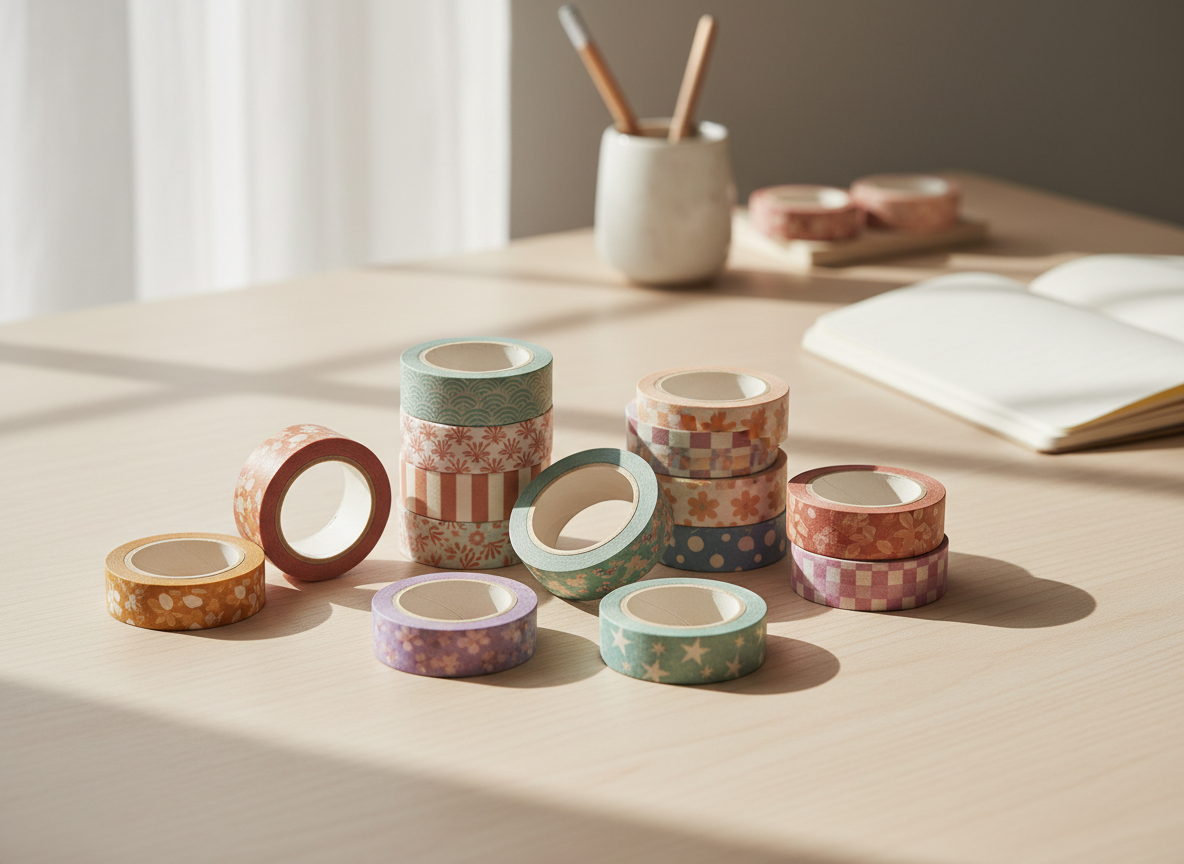 Washi Tape styled on a desk