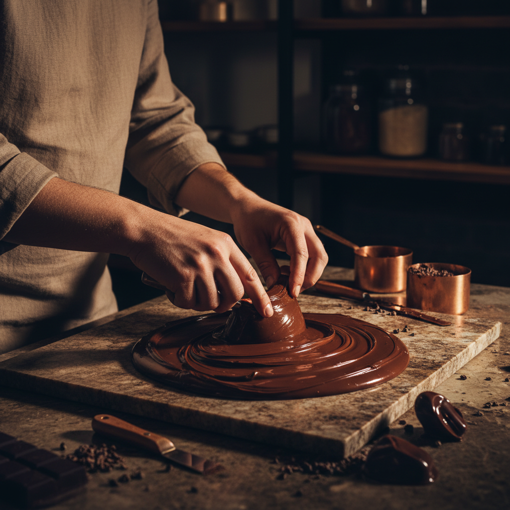 Handwerkliche Herstellung von Schokolade