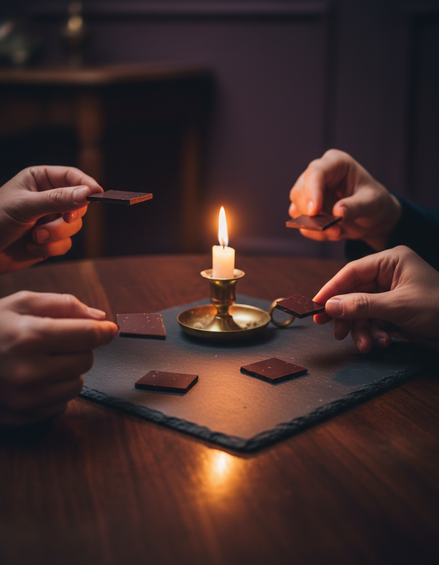 Gemeinsames Schokoladen-Tasting bei Kerzenlicht