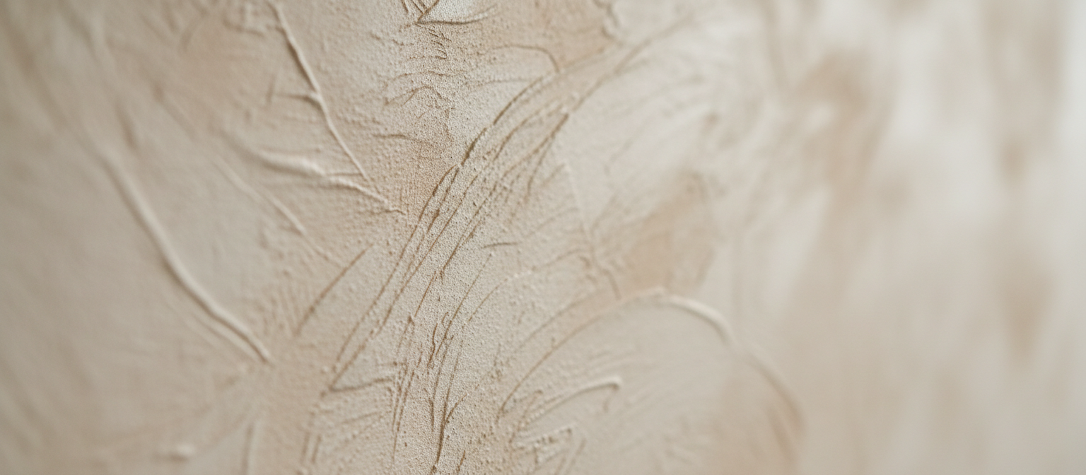 Soft beige limewash plaster texture
