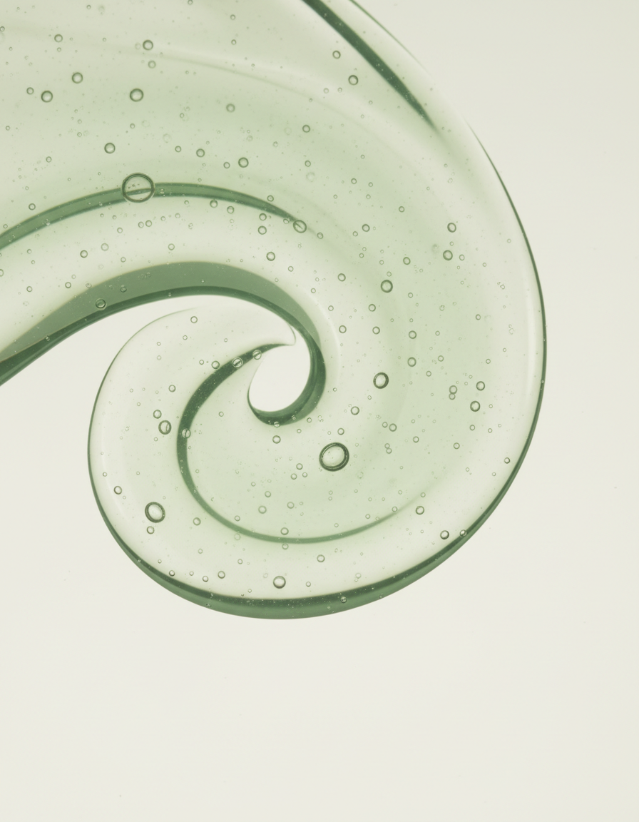 Fresh pale-green skincare texture
