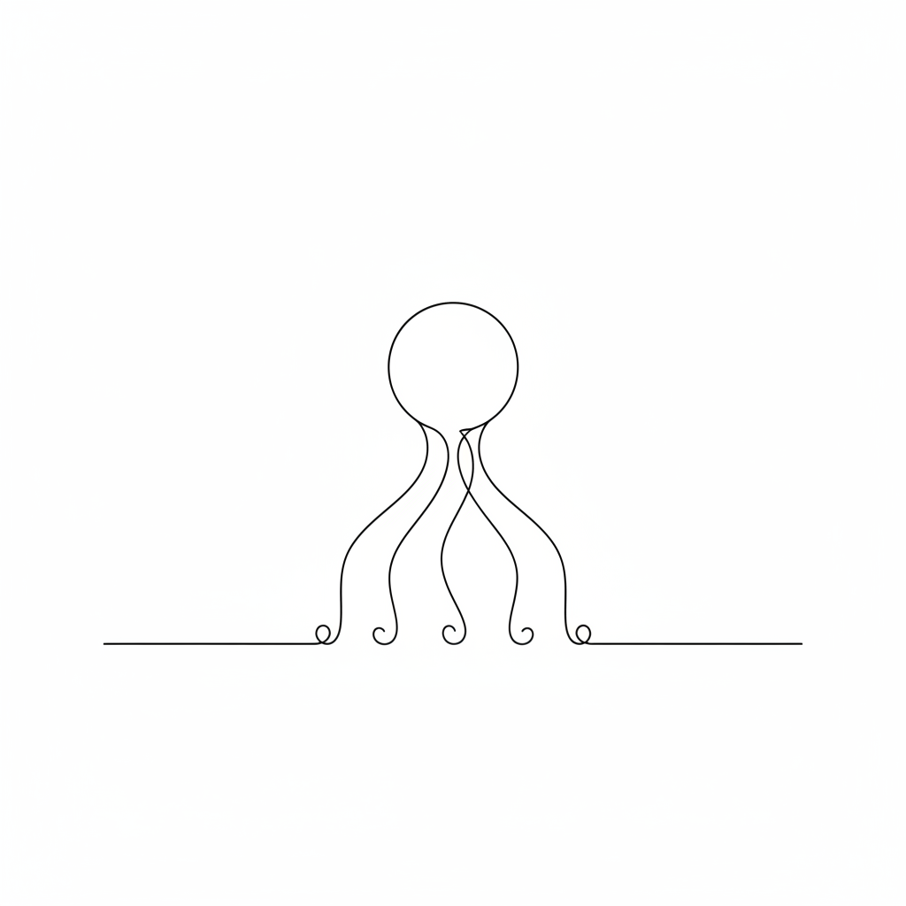 Line illustration of a root with anchored strands