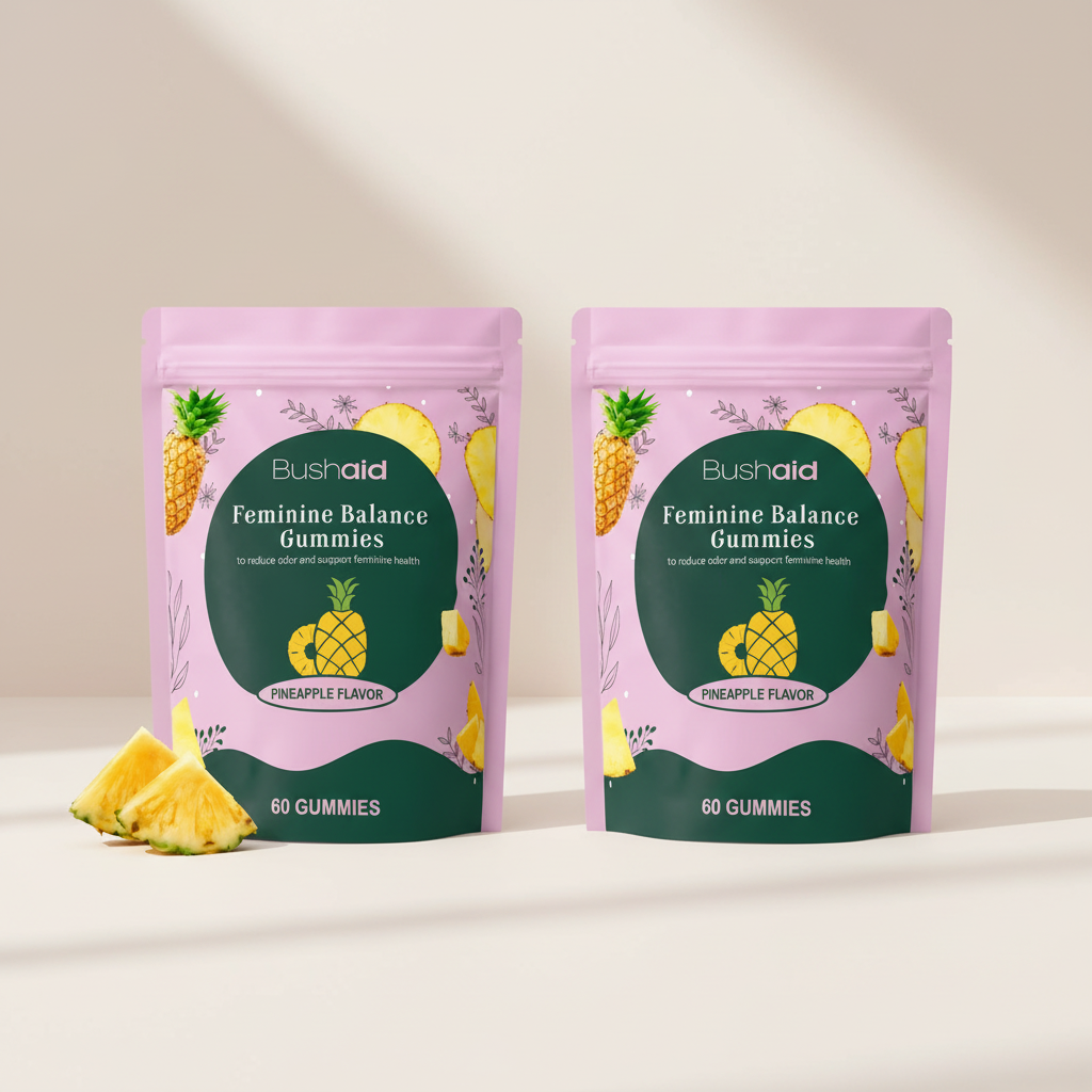 Pack de 2 frascos de BushAid Feminine Balance Gummies