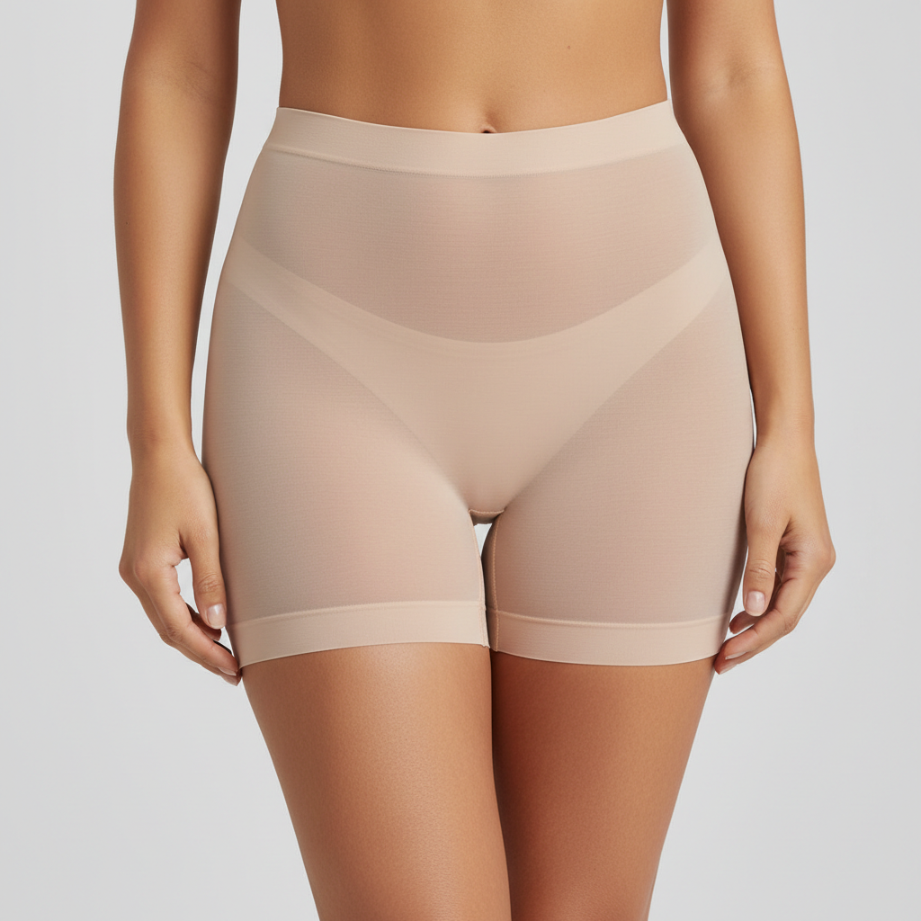 Close up of sheer shapewear fabric