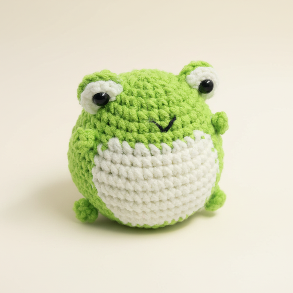 The Bobs - DIY Crochet Starter Bundle &mdash; handmade crochet plush on a cream background