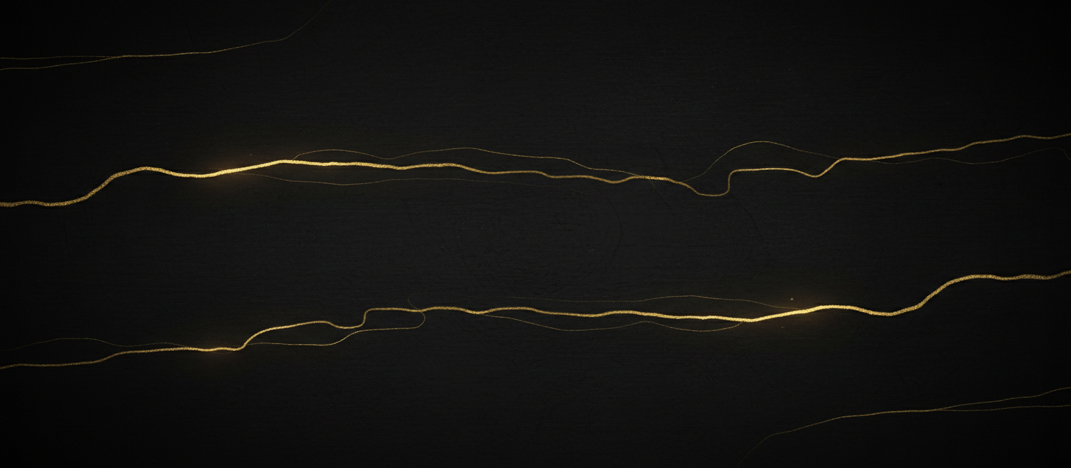 Brushed black metal surface with fine gold veining