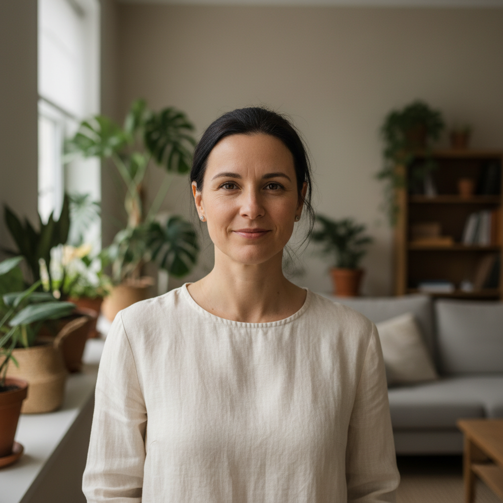 Portrait of Kamila R., mother of a school-aged daughter
