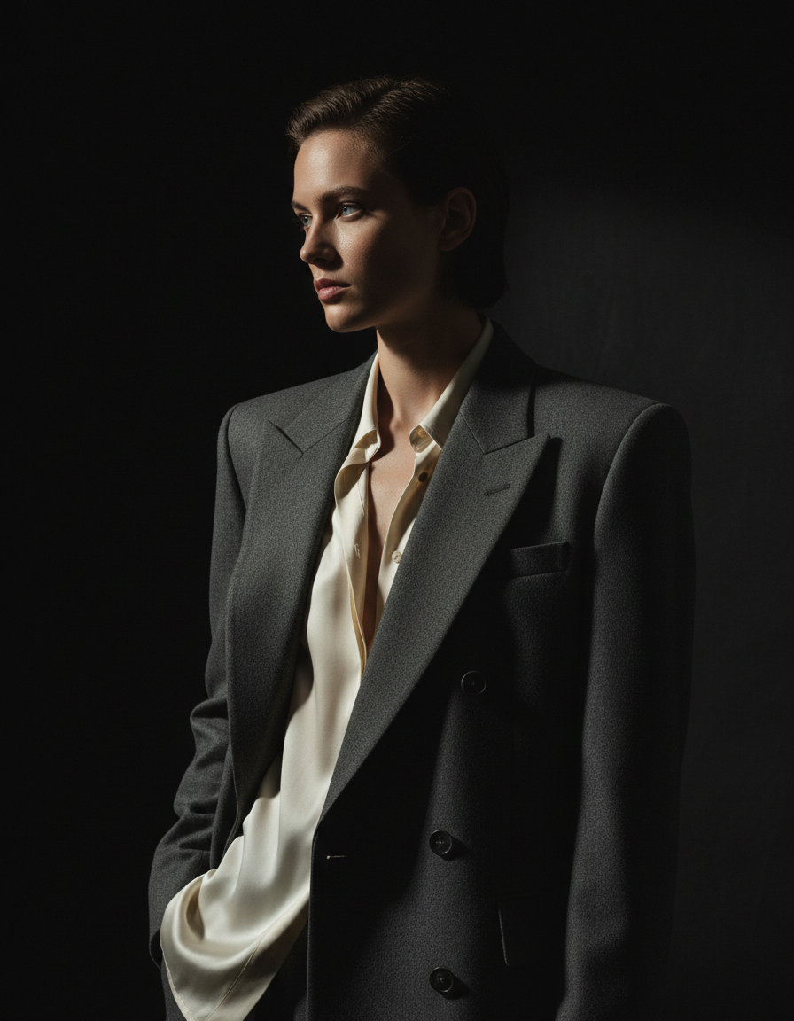 Structured double-breasted blazer
