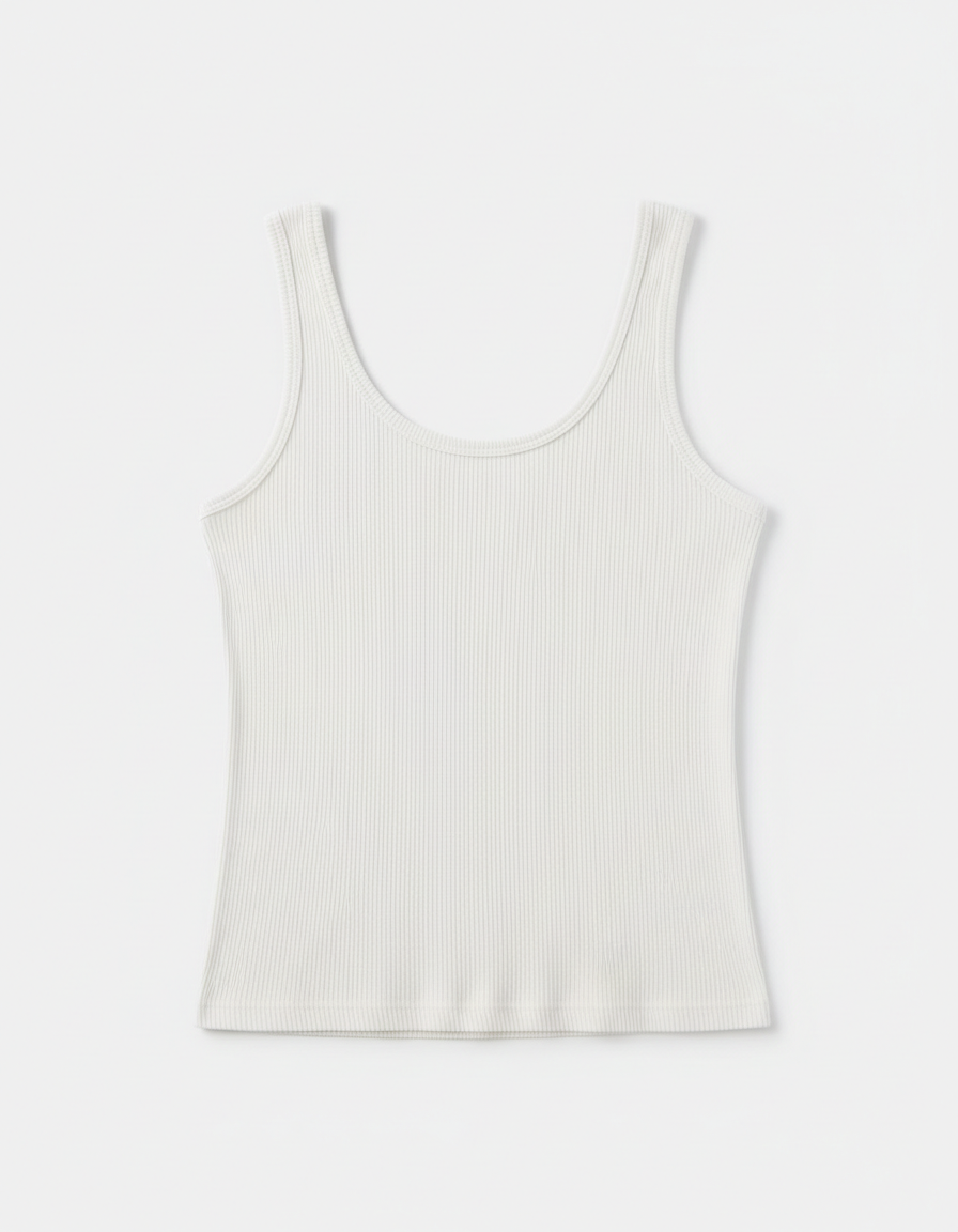 White ribbed tank top