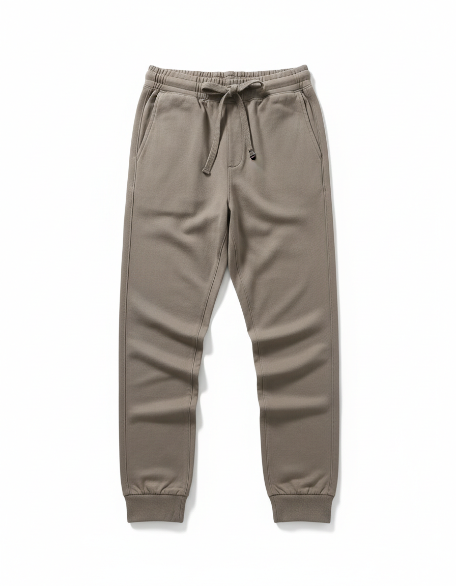Taupe cotton joggers