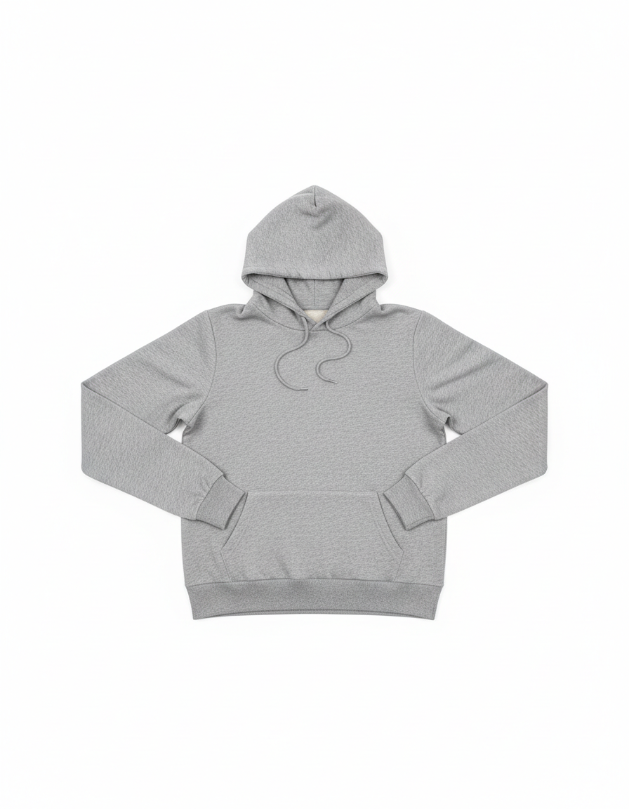 Grey cotton hoodie
