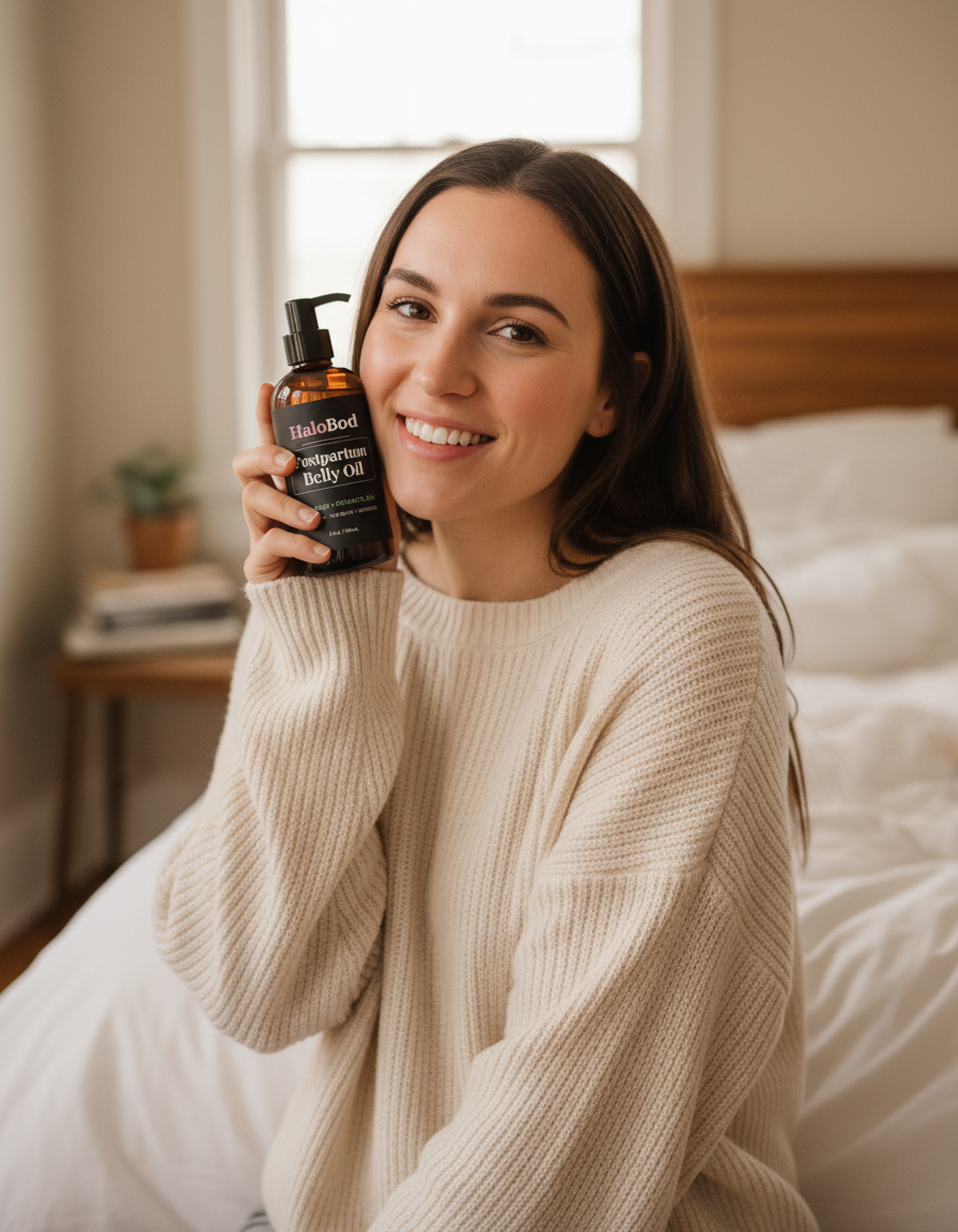My daily step — belly oil routine