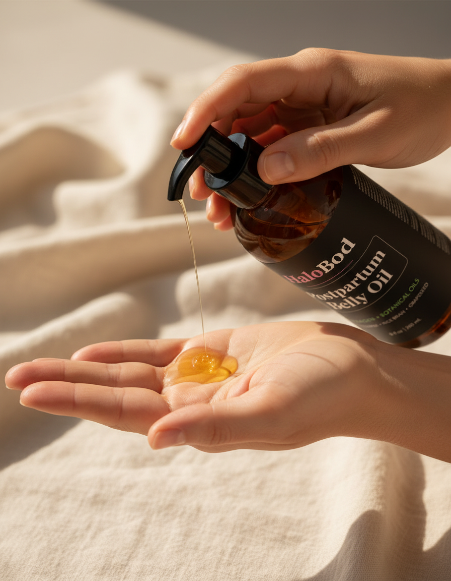 A little oil — belly oil routine