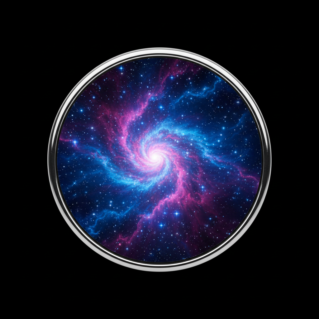 Blue and violet galaxy nebula with stars