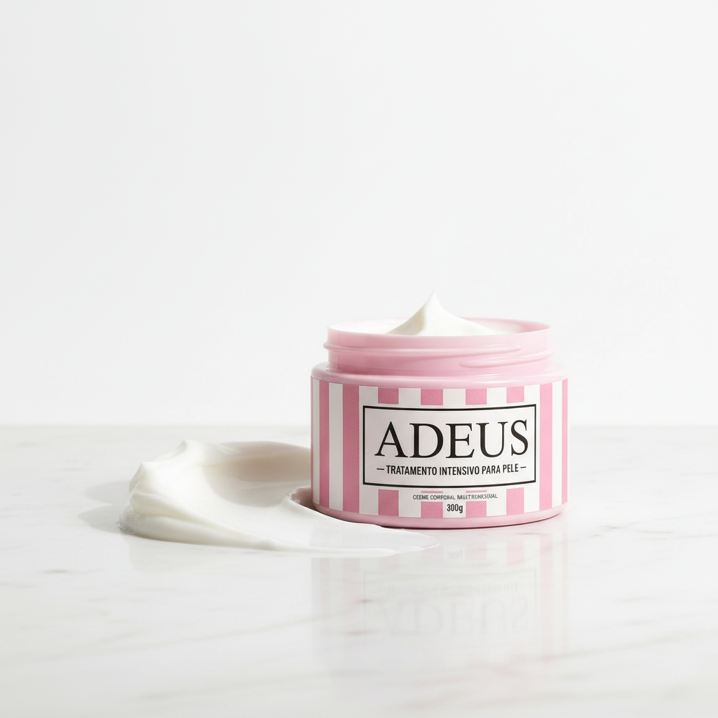 Borcanul cu crema de corp Revitalique pe marmură albă, lângă textura cremei