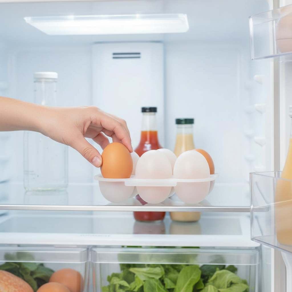 EggGuard™ – Refrigerator Egg Holder in use in a home kitchen