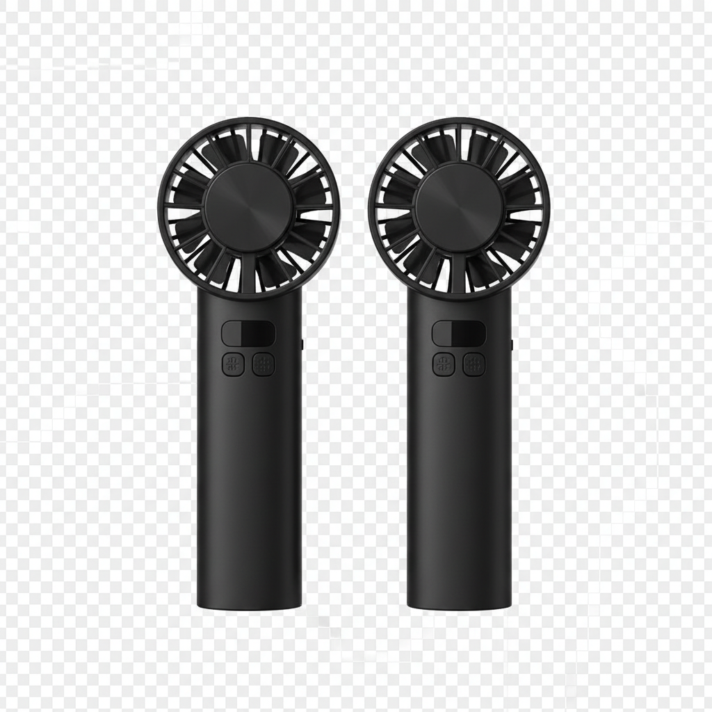 2 × AERØ ONE™ portable cooling fan in matte black
