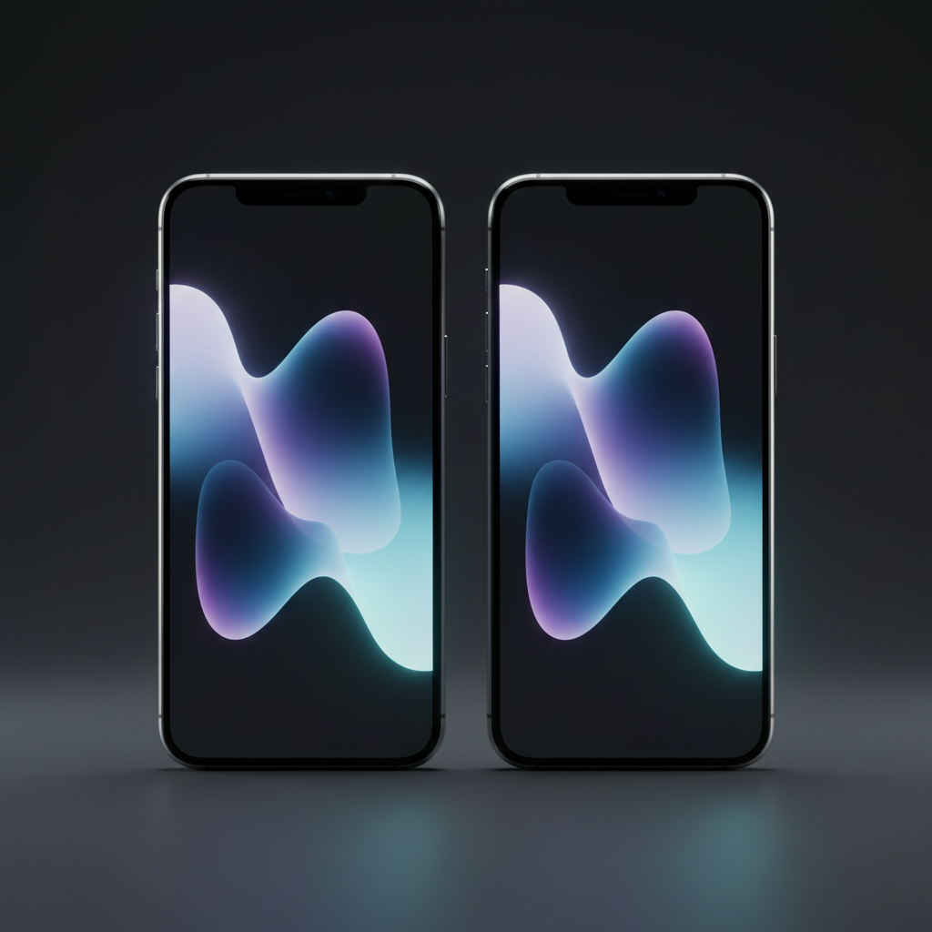 Two smartphones side by side showing a locked and an unlocked screen